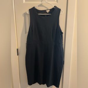 Black J Crew ponte sheath dress